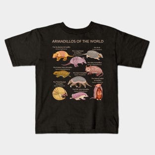 Armadillo Species of the World Kids T-Shirt